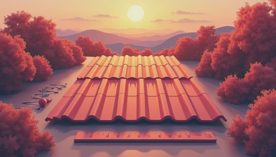 Visual context for corrugated metal