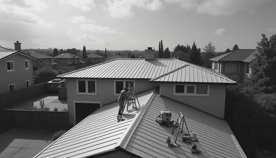 Visual context for roof coating for metal roof