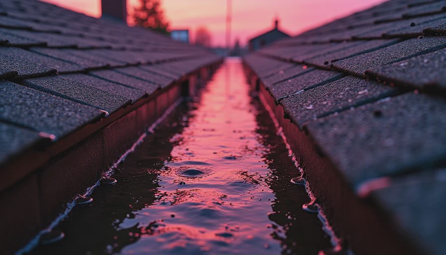 Visual context for gutter downspout