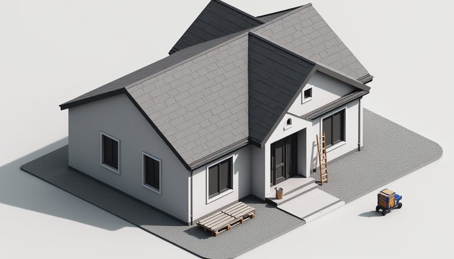 Visual context for stone coated metal shingles