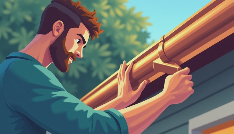 Illustration for copper gutters